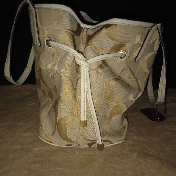 Coach Signature Stripe Framed Carryall - Picture 13 of 16